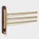Holder for towels Stölz Hölzern Premiere, walnut wood, aluminum, brown color