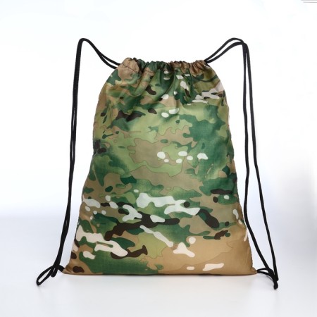 A bag for shoes on a lace, "ZFTS", a reflective strip, camouflage color-1