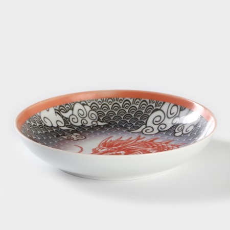 Porcelain plate "Fiery snake", 700 ml, D = 20.5 cm-1