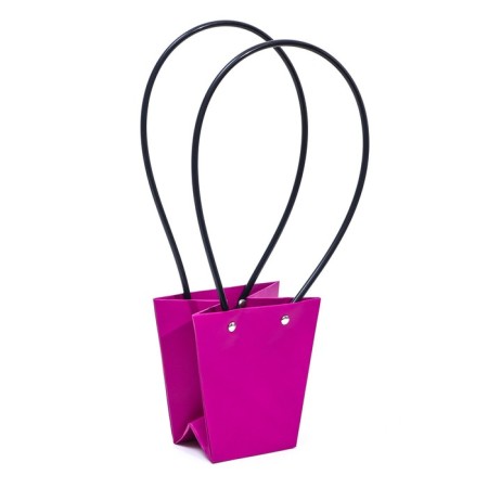 Fuchsia Fixia Bag, 12x12-8 x 8-12.5 cm-2
