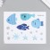 Sticking plastic interior color "fish for" set of 6 sheets15x20 cm