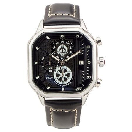 Men's wrist watches, with a calendar, chronograph, D-4.3 cm, strap L-24 cm, 3 ATM 97300