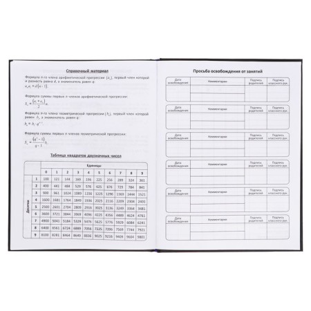 Diary of a solid cover 1-11 grade 48 sheets, "Crystal", cover cardboard 7BC, matte lamination, selective UV-lame, cheat sheet-14