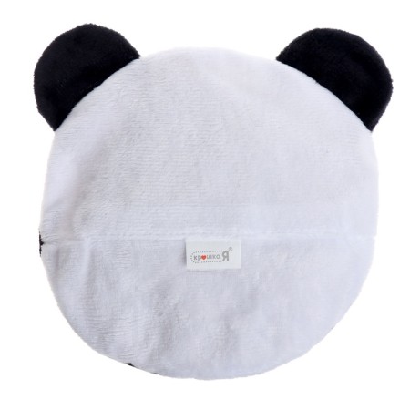 Panda heating pad, nursery, with cherry bones, gray color-1