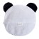 Panda heating pad, nursery, with cherry bones, gray color