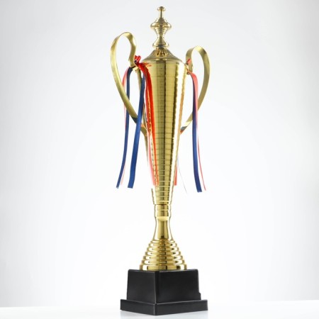 Cup 154a, award figure, gold, plastic stand, Tricolor, 59 x 23 x 12 cm-2