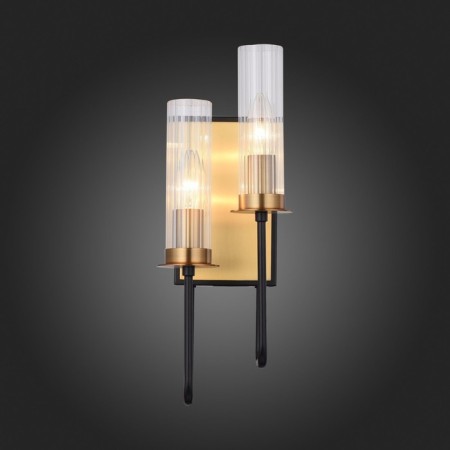 Sconces st. SL336.301.02. Delavera. 2x60 watts, E14, 15x41 cm, brown color, bronze-13
