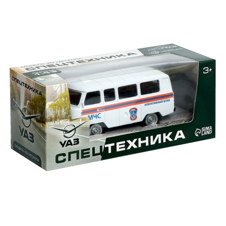 Машина металлическая «УАЗ-3962. МЧС», инерция, 1:43-3