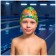 Safari children's cap for swimming, fabric, girth 46-52 cm