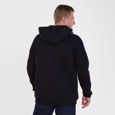 Male sweatshirt was laid down, black color, size 48-2