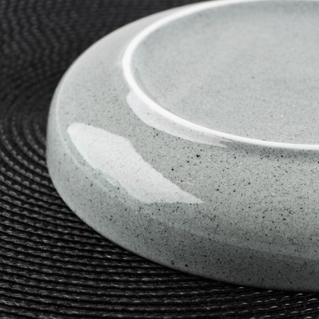 Ceramic dessert plate "Granite", d = 21 cm, gray color-2