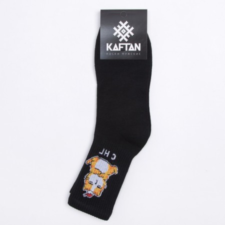 New Year's socks KAFTAN "C NG" Size 41-44 (27-29 cm), Black color-4