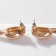 Hanging earrings "stereo" oval, color gold