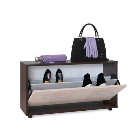Shoe, 900 × 287 × 482 mm, color of the wenge case/facade white oak-1