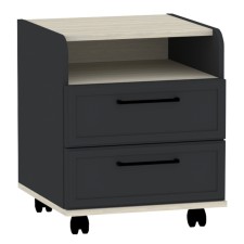 Office cabinet Aurelio 94, 450 × 450 × 535 mm, color Anthracite / Blackwood satin