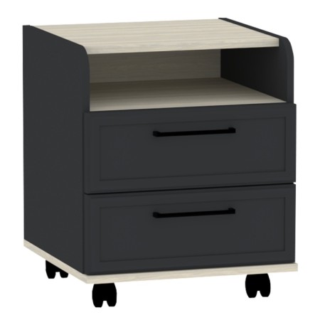 Office cabinet Aurelio 94, 450 × 450 × 535 mm, color Anthracite / Blackwood satin