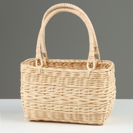 Wicker basket, 23 x 12 x 7 x 22/28 cm, rattan-1