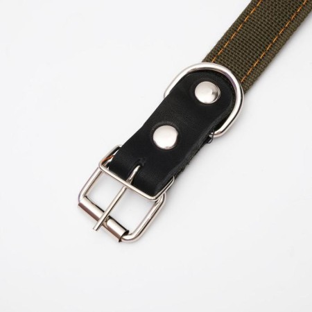 Frinking collar on felt, 64 x 3 cm, Osh 30-55 cm, dark green-2