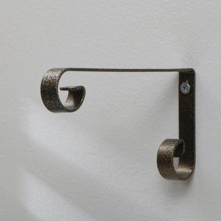 Kashpo, forged brackets, 23 cm, metal, bronze-6