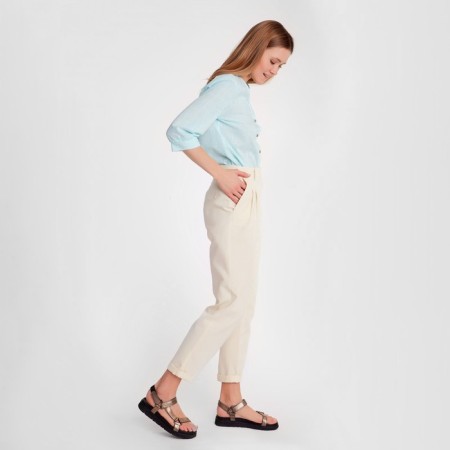 Women's pants Minaku: Enjoy Milk color, rr 42-1