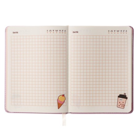 Gift notebook, A6+, 100 sheets, color block, PVC cover, "Anime", mix-10
