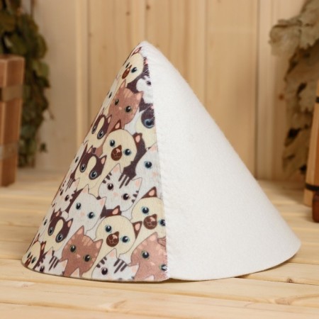 Hat for the bath "Cute cats" Print-1