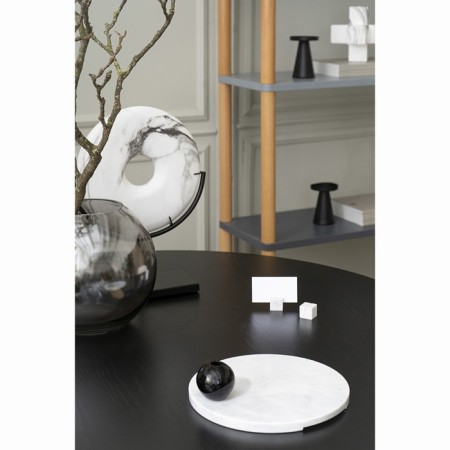Serving dish Liberty Jones Marm, D = 30 cm, white marble-4