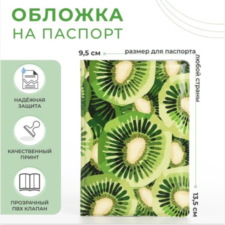 Cover for passport, green color