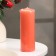 Candle - cylinder, 4 × 12 cm, 15 hours, salmon
