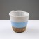 Kashpo wicker "Namibia", 21.5x21.5x18.8 cm, natural, blue, white