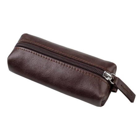 Key of zipper, length 14 cm, brown color