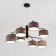 Suspended chandelier Citilux "Form" CL428281, 82x82x45 cm, 8x60W, E27, brown color