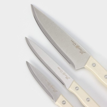 Set of kitchen knives Genio Ivory, 3 pcs-1