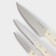 Set of kitchen knives Genio Ivory, 3 pcs
