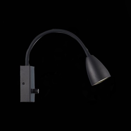 Wall lamp GU10, 1x3W, 6x24 cm, black color-3