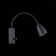 Wall lamp GU10, 1x3W, 6x24 cm, black color