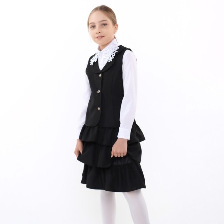 School suit for girls, black color, height 128 cm-4