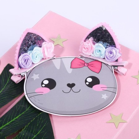 Hairpins for hair ears "My cat", 2 pcs, 5 x 5 cm-1