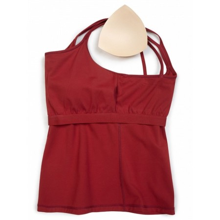 Shirt sports female, size m, burgundy color-5