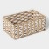 Basket for storage of handmade lauded “Aika”, 27.5 × 17 × 12 cm, beige-white color