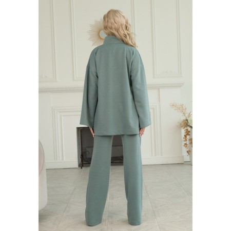 Female suit, size 54, green color-3