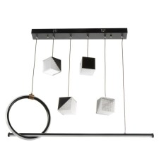 Bayerlux chandelier 2676/6 LED 126W 3000-6000K black 76x27 cm