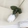 Artificial flowers "rose" 23 cm, white
