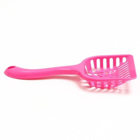 Figure scoop "Cat" with an ergonomic handle, 28 x 10 cm, pink-1