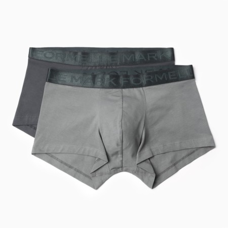 Set of men's panties boxers (2 pcs), gray color, size 50 (l)-3