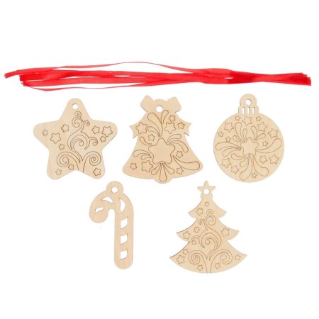 Set for creativity "Wood painting" 5 pcs., With a ribbon-2