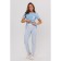 Female homemade set (sweatshirt and trousers), blue color, size 46