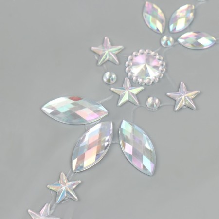 Stick plastic rhinestones for hair "Crown" 26.5x13 cm-3
