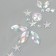 Stick plastic rhinestones for hair "Crown" 26.5x13 cm