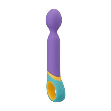 Unrealistic vibrator PMV Base Wand, silicone, purple color, 24 cm-3